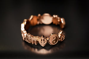 Stainless Steel Cuff Bracelet - Rose Gold