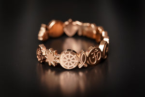 Stainless Steel Cuff Bracelet - Rose Gold