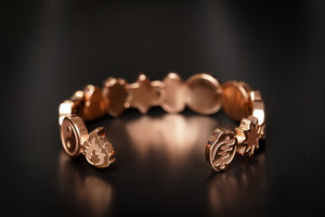 Stainless Steel Cuff Bracelet - Rose Gold