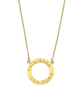 Load image into Gallery viewer, Stainless Steel &quot;Tolerance It&#39;s Time&quot; Circle Necklace - 16&quot; Chain