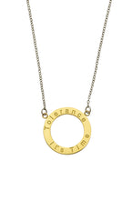 Load image into Gallery viewer, Stainless Steel &quot;Tolerance It&#39;s Time&quot; Circle Necklace - 16&quot; Chain