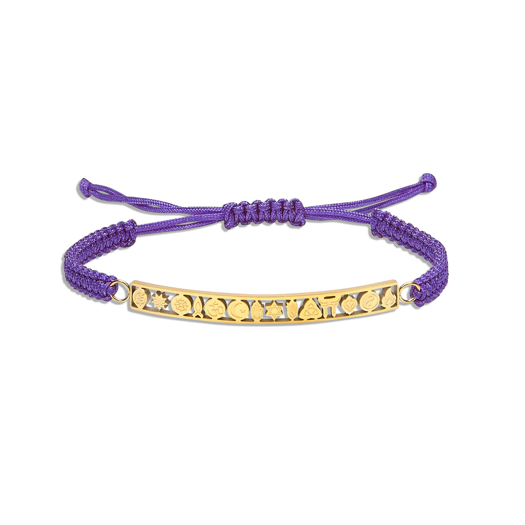 Tolerance Drawstring Bracelet - Purple